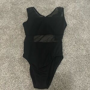 Black leotard with mesh middle XSA